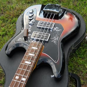 Vintage 60s Domino Teisco EB-120 Bass Guitar, Japan, 2 Pickup, Plays EXC, OHSC!! Free USA Shipping! image 8