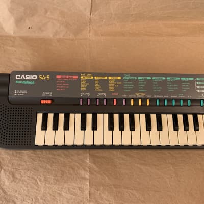 Casio SA-5 1990s - Black in box with manual EC mini 32-key Tone Bank Keyboard synth EC smilar to SA-10