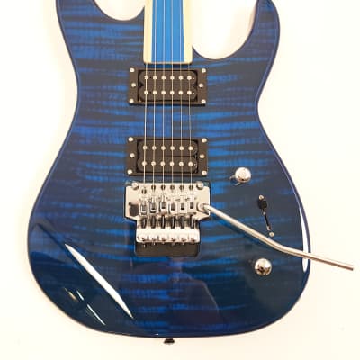 Hadean 25 1/2" Scale EG-628 TBL Blue Fretless Electric Guitar image 2