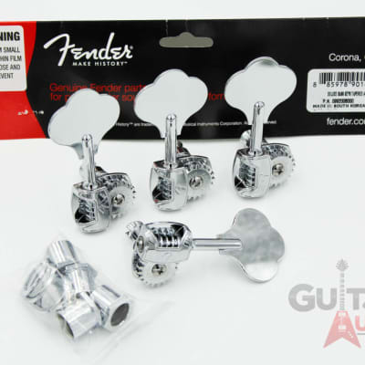 Genuine Fender Fluted American Deluxe P/Jazz Bass F Logo Tuners 099-2006-000 image 1