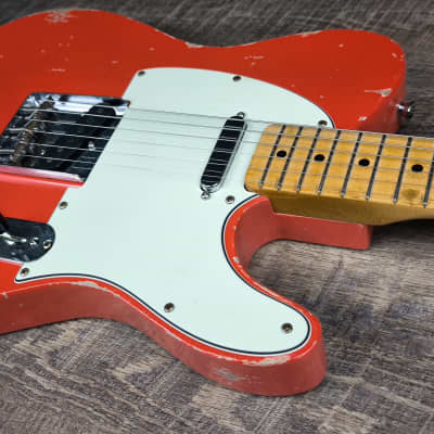 MyDream Partcaster Custom Built - Fiesta Red Relic'Art Bare Knuckles image 5