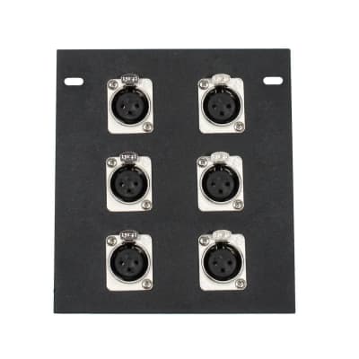 Elite Core FB6 Recessed Metal Stage Audio Pocket Floor Box w/6 XLR Female Plugs image 1