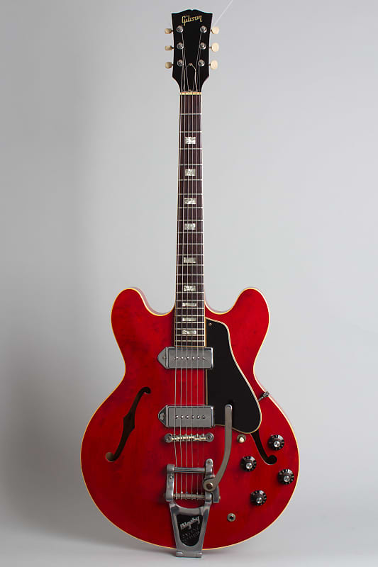 Gibson ES-330TDC Thinline Hollow Body Electric Guitar (1967), ser. #094709, original black hard shell case. image 1