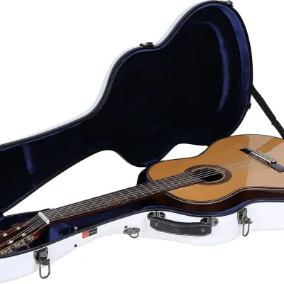 Immagine Crossrock white classical guitar hard case fiberglass - 6