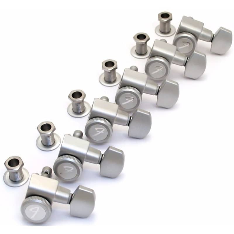 Fender Locking Machine Heads for Strat or Tele - Brushed Chrome image 1