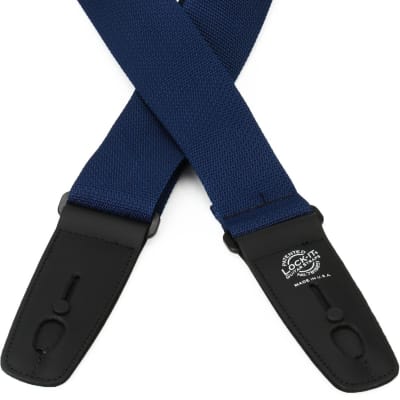 Lock-It Straps Professional Gig Series 2" Navy Blue Poly Strap with Locking Ends image 1