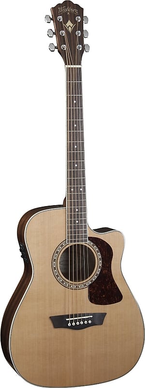 Washburn HF11SCE Heritage Series Folk Acoustic-Electric Guitar - Natural Gloss image 1