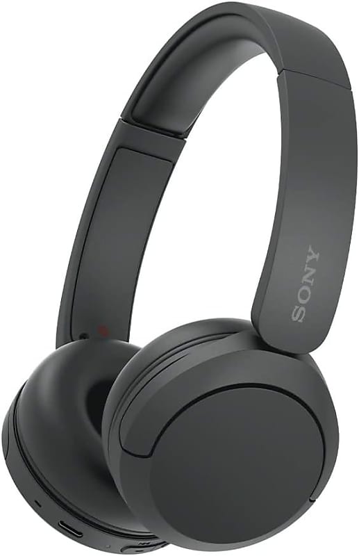 Sony WH-CH520 Best Wireless Bluetooth On-Ear Headphones with Microphone for Calls and Voice Control, Up to 50 Hours Battery Life with Quick Charge Function, Includes USB-C Charging Cable - Black image 1