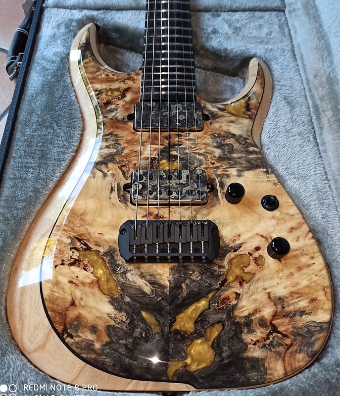 ESP Custom Shop M-II 7 NT Buckeye Burl Experimental Series 7-String Mint image 1