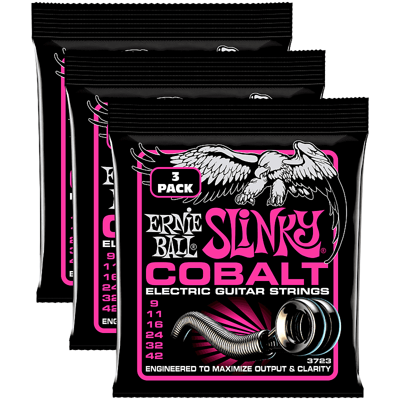 3723 Cobalt Super Slinky 942 Pack de 3 Ernie Ball Reverb