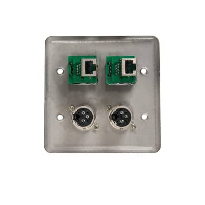 Elite Core Quad Wall Plate w/2 Tactical Ethernet and 2 XLR Female Connections  Q-4-2E2XF image 2