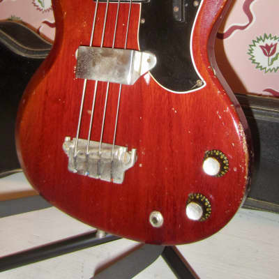 Gibson EB-0 1962 - Cherry Red w Black Pickup Nickel Parts for sale