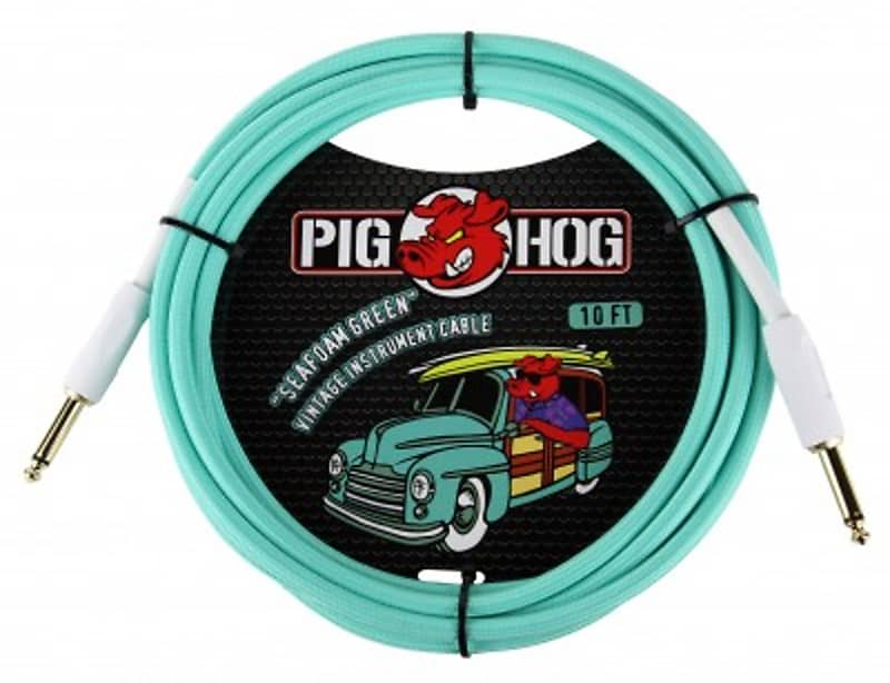 Pig Hog "Seafoam Green" Instrument Cable, 10ft w/ FREE SAME DAY SHIPPING image 1