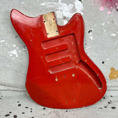 Vintage Vox Consort Guitar Body Red 1960's for Project or Restoration image 1