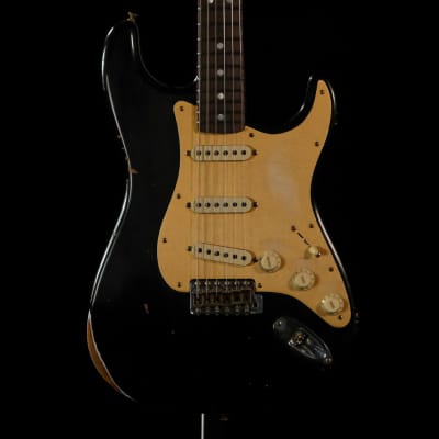 Fender Custom Limited Edition Roasted "Big Head" Stratocaster® Relic®-Rosewood Fingerboard-Aged Black image 1