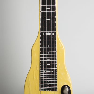 Fender  Champion Lap Steel Electric Guitar (1955), ser. #8970, original brown alligator chipboard case. image 8