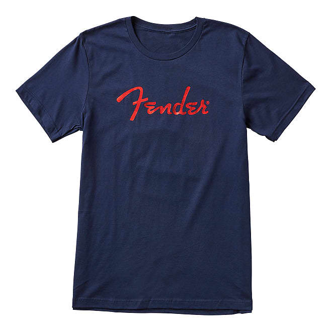 Fender Foil Spaghetti Logo T-Shirt - Blue image 1