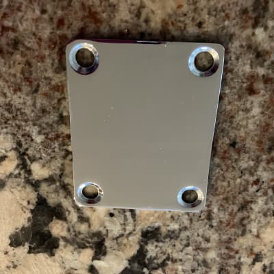 Chrome Neck Plate for Fender Bass, Stratocaster and Telecaster Mint image 2