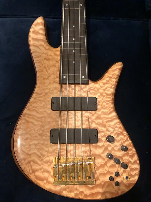 Fodera Emperor Fretless 5 String Bass Custom Quilted Maple image 1