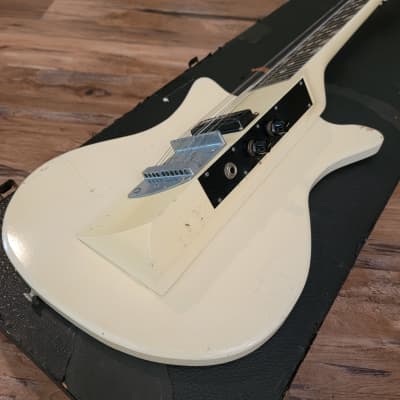 Mel-O-Bar 10 String Slide Guitar Patent Pending Early 1966 Pot Codes White All Original & RARE image 7