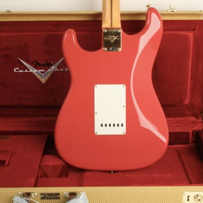 Fender Custom Shop 1955 Stratocaster DLX Closet Classic 1-Piece Maple Neck Faded Aged Fiesta Red CZ585601 image 2