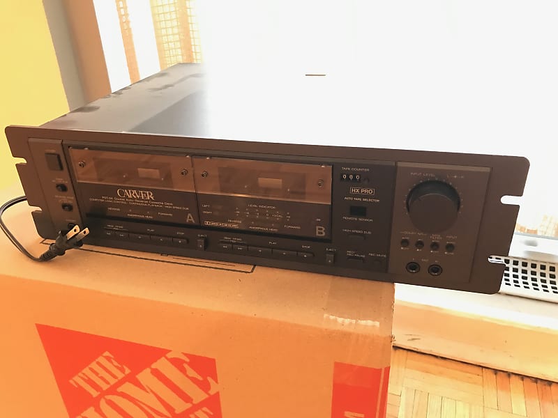 Carver PST24 Rack Mount Double AutoReverse Cassette Deck Reverb