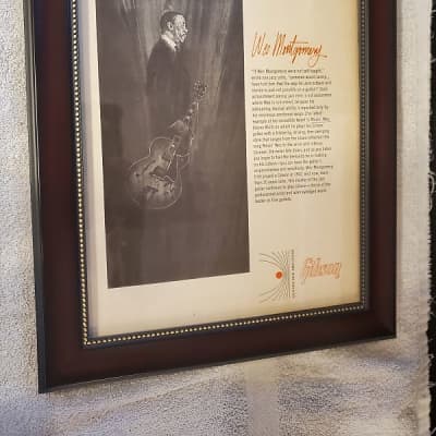 1965 Gibson Guitars Promotional Ad Framed Wes Montgomery L-5 Original for sale