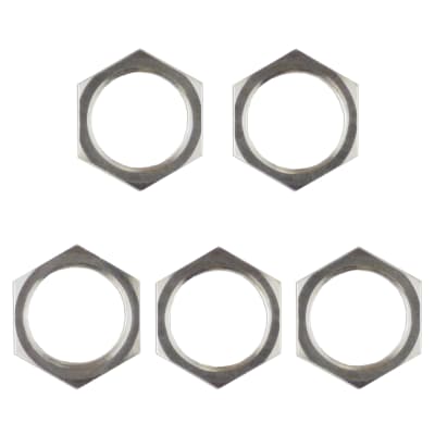 Nickel M9 Metric 1/4" Input Output Jack Replacement Nuts - Pedal Guitar Amp - 50 Pack Made In Japan image 5