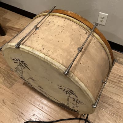 Vintage Leedy Ludwig 26" Bass Drum with case image 2
