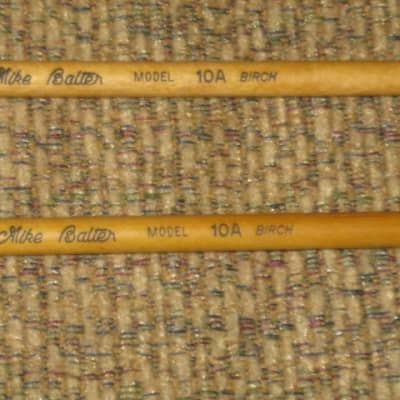 one pair new old stock A+ Mike Balter MB10AB (10AB) Hard Keyboard Mallets, 7/8" phenolic (plastic) round HEADS and natural birch HANDLES - mid to late 1990s (+ packaging) Unwound Series image 2