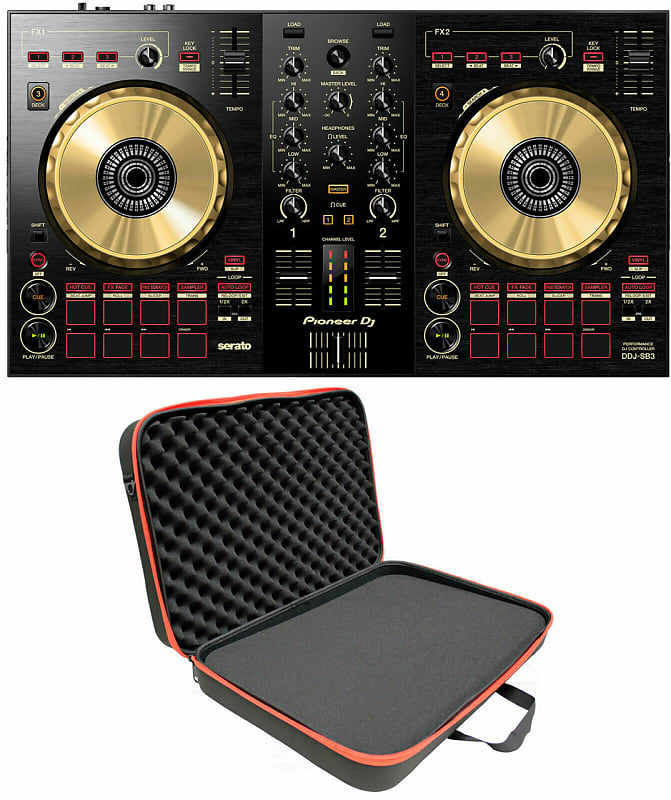 PIONEER DJ DDJ-FLX4 Controller with PROX XB-DJCS Molded Hard-shell Case  Bundle