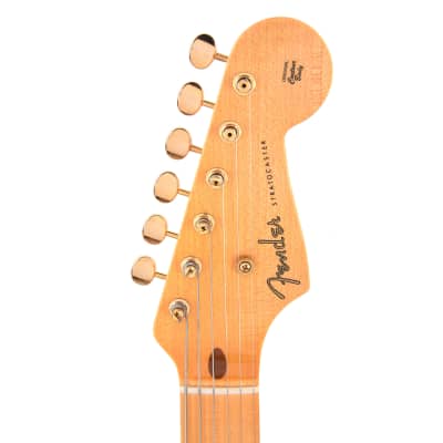 Fender Custom Shop Limited Edition '54 Hardtail Stratocaster Deluxe Closet Classic with Gold Hardware Faded Aged Canary Yellow image 6
