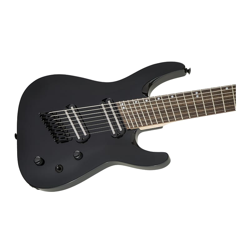 Jackson X Series Dinky Arch Top DKAF8 MS 8-String Electric Guitar (Gloss  Black) Bundle with Jackson Gig Bag and Strings (3 Items)