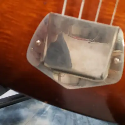 Video Demo 1964 Kay Model K5930 Bass Guitar Fretless Pancake Case Pickup Pro SEtup Hard Case image 3