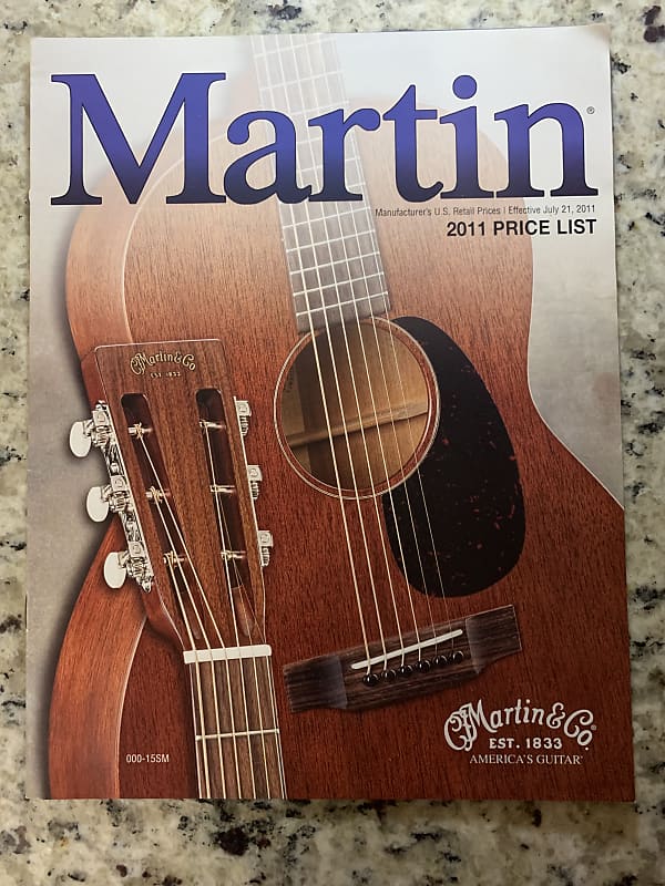 Martin Price List 2011 D 18 28 Marquis Authentic