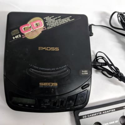 Koss CDP402 "Super Slim" Portable Compact Disk CD Player w/Accessories - 1993 Black image 6