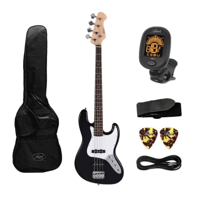 Artist AJB Black Bass Guitar w/ Accessories for sale