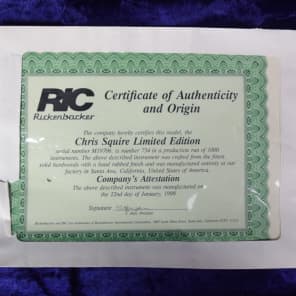 Rickenbacker 4001CS LTD Chris Squire Sign. #734  HAND SIGNED! image 6