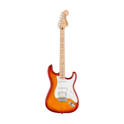 Squier Affinity Series HSS Stratocaster FMT Electric Guitar, Maple FB, Sienna Sunburst for sale