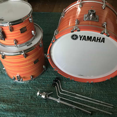 Yamaha Drums Japan Club Custom Drum Set Steve Jordan Swirl Orange Lacquer - 12 Tom 16 Floor 22 Bass image 5