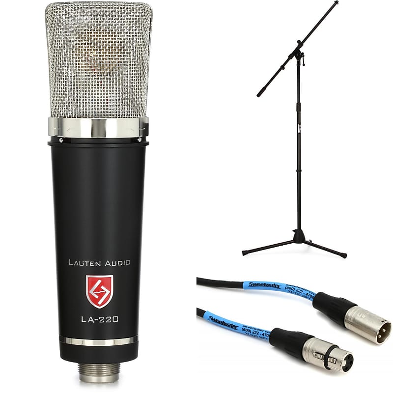 Lauten Audio LA-220 V2 Large-diaphragm Condenser Microphone with Stand and Cable image 1