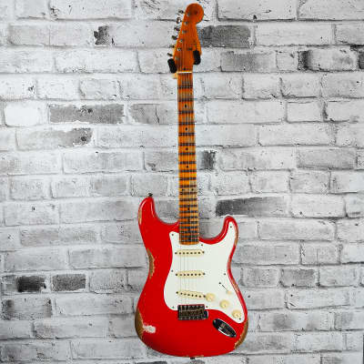 Fender Custom Shop 1957 Stratocaster Heavy Relic, 1-Piece Rift Sawn Maple Neck Fingerboard, Aged Fiesta Red for sale