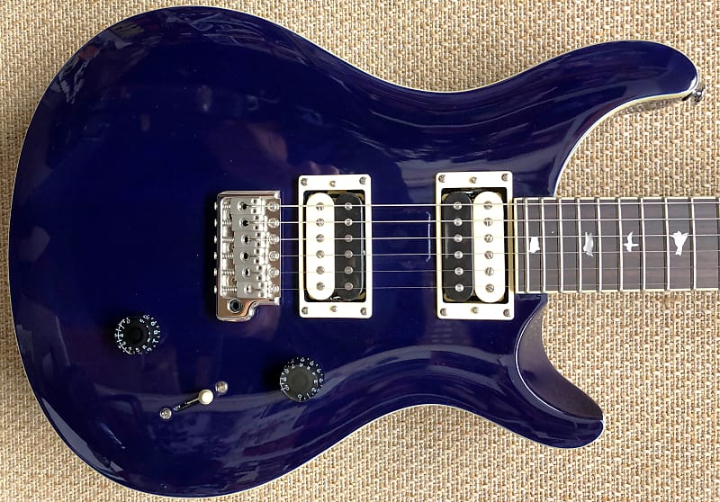 PRS SE Standard 24 Solidbody Electric Guitar Trans Blue Mahogany w/Maple Neck, Vibrato, Bag image 1