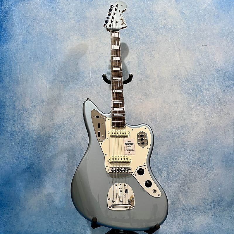 2023 Fender Japan Traditional II Late 60s Jaguar Ice Blue Metallic Matching  Headstock Made in Japan MIJ