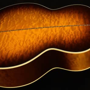 2012 Gibson LE 75th Anniversary J-200 Quilt Maple Nitrocellulose/Sunset Burst image 2