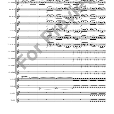 Clarinet Choir Sheet Music: Score and Parts - Gran Partita - Movement 1 (Largo) - WA Mozart, arranged for Clarinet Choir image 14