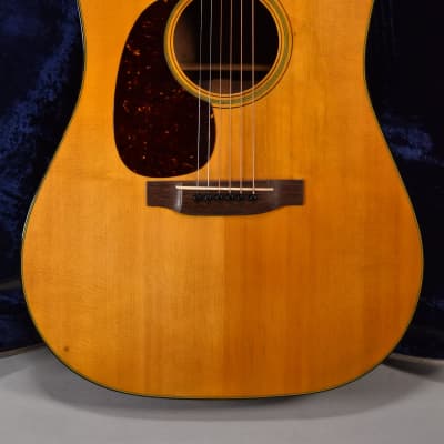 1962 Martin D-18 Natural Finish Left-Handed Conversion Acoustic Guitar w/HSC image 2
