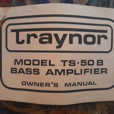 Traynor TS-50B Owner's Manual & Schematic for sale