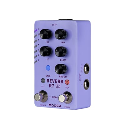 Mooer X2 Series R7 Dual Footswitch Stereo Reverb Guitar Effects Pedal image 3