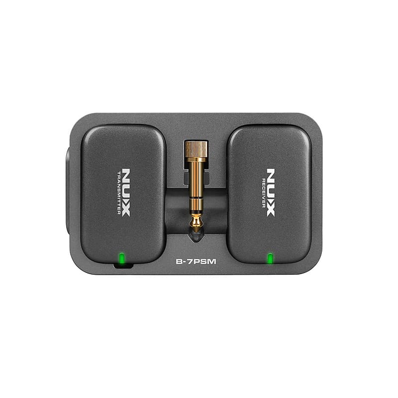 NUX B-7PSM 5.8 GHz Wireless in-Ear Monitoring System, Charging Case Included, Stereo Audio transmitter